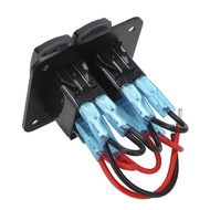 2 Gang Rocker Switch 5-pin SPST Single Pole Single Throw Pre-wired Harness