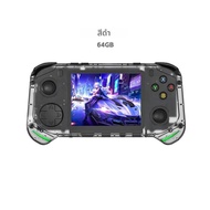 เปิด RX6H Retro คอนโซลวิดีโอเกมมือถือระบบ Linux หน้าจอ IPS ขนาด 3.5 นิ้วแบบพกพาเครื่องเล่นวิดีโอ 64G
