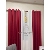 WindowStyleMNL 3in1 "Crimson Red" Curtain 5-8 feet