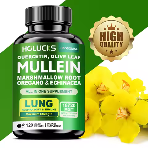 Organic Mullein Leaf Capsules Clean the Lungs Protect the Respiratory System Clear Heat Mucous Membr