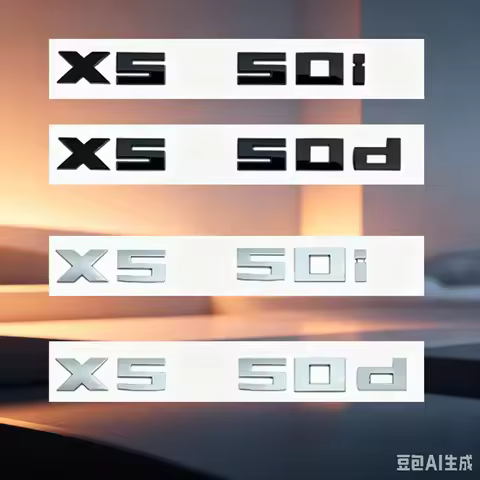 Chrome Black 3D M X5M50i X5M50d X5 M50d M50i Numbers ABS Emblem for BMW X5 Series E70 G05 Car Trunk 