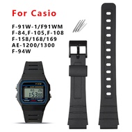 Watch Band Replacement Strap For Casio F-91W-1 F91WM F-84W F-94W A168w A158 AE-1200 1300 Black Resin