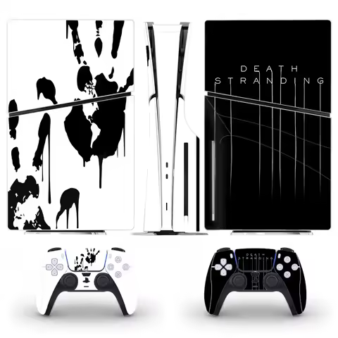 Death Stranding Game PS5 Slim Disc Skin Sticker Decal Cover for Console and 2 Controllers New PS5 Sl
