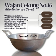 Thick Concave Frying Pan / Concave Wok Pan No. 16 Diameter 38cm Non Stick Pan