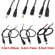 3.5x1.35mm / 4.0x1.7mm / 5.5x2.1mm Male Female DC Plug Jack Power Cable Connector Extension Cords 30