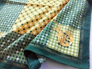 復古 Christian Dior 手帕 經典幾何圖紋絲巾 21 x 21 英吋