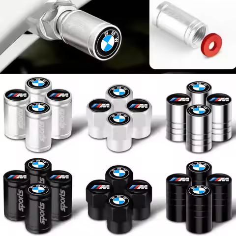 4Pcs Car Wheel Tire Air Valve Caps Stem Cover with Color Brand Logo For BMW X1 X3 X5 F31 F30 F10 F11
