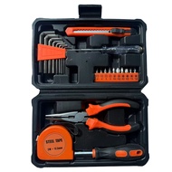 Home Tool Kit with Toolbox - Complete Household & DIY Repair Tools Set Screwdriver Hammer Wrench