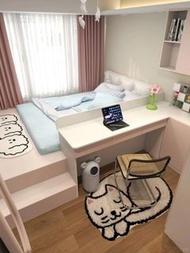全屋訂製 床架 地台床 衣櫃 兒童房設計 拼接床 矮櫃  bed wardrobe ❤️‍🔥超強儲物  榻榻米+書枱+衣櫃絕了！！ 小戶型設計  改造 Bay window bed 飄窗床 帶書枱 B