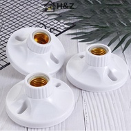 H&Z E27 LED Light Bulb Holder Round Square Fitting Socket with US Plug E27 Base Lamp Socket 6A 220V-