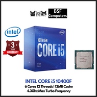 Intel Core i5 10400F Processor CPU 6 Cores 12 Threads LGA 1200 Desktop CPU can be combined with Gigabyte H410M H V3
