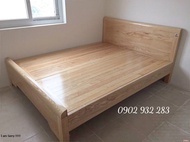 Giường gỗ sồi dạt phản mẫu trơn kích thước 1m6x2m và 1m8x2m
