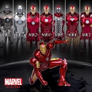 ZD Toys Iron Man Series Joint Movable MK1 MK2 MK3 MK4 MK5 MK6 MK7 Movie Action Figure Collection Des