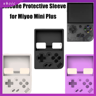 VHOIC Silicone Game Console Protective Case Waterproof Fall Prevention Protective Sleeve Solid Color Storage Box for Miyoo Mini Plus