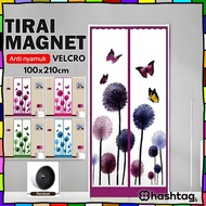 Hastag_iD Anti-Mosquito Magnetic Curtain Umbrella Nail Door Curtain/ MOTIF Curtain Size 100 x 210cm 
