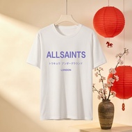 All Saints Tokyo Underground London Graphic Print T Shirt Men Women Casual Short Sleeve Top White