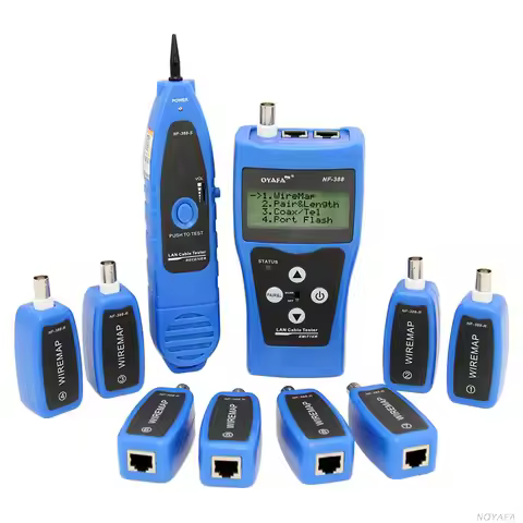 NOYAFA NF-388 Multipurpose Network LAN Phone Cable Tester 8 Far-end Test Jacks, Hunt 5E, 6E Wire Tra