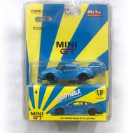 Mini GT 4 Libertywalk LB Works Nissan GT-R Light Blue - Mijo Exclusive