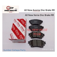 Rear brake pads All New Avanza Xenia Veloz 2022 On Disc Brake 04466-B1011 Toyota Genuine Parts Disc 