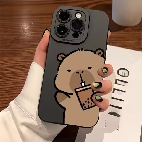 Cute Fur Capybara Phone Case For OPPO Reno 4 Pro Lite 4Z 4F 2 Z 2Z 2F R17 R15 R11s Plus 5G 4GCamera 