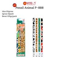 VIS-1 - 2B Pencil P-888 Animal motif Character Pencil/ Cute Pencil/ Petlot/