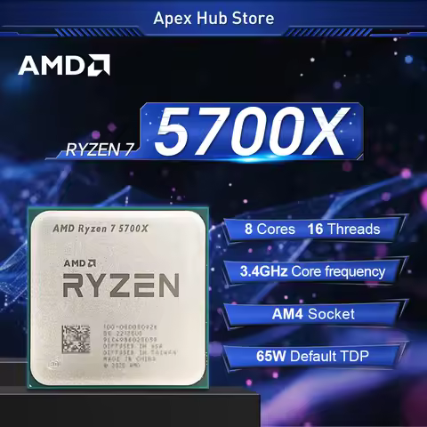 AMD Ryzen 7 5700X 3.4GHz L3=32M DDR5 7NM Socket AM5 8-Core 16-Thread R7 5700X Processor 65W Without 