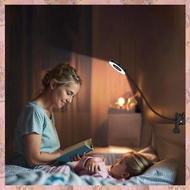 (NVIS) Desk Lamp LED Clip on Light Reading Lights USB Book Clamp Light with 3 Color Modes Eye Protec