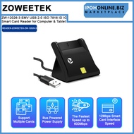ZOWEETEK ZW-12026-3 EMV USB 2.0 ISO 7816 ID IC Smat Card Reader for Computer & Tablet
