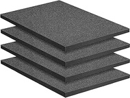 Set of 4 Lobergel Polyethylene Foam Pads for Packing Foam Sheets, Customizable Foam Insert Pick and 