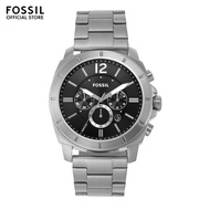 Fossil Men's Privateer Analog Watch ( BQ2757 ) - Quartz, Silver Case, Round Dial, 26 MM Silver Stainless Steel Band