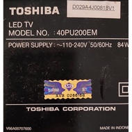 Toshiba Led Tv 40PU200EM Powerboard