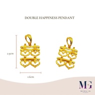 Merlin Goldsmith 22K 916 Gold Double Happiness Pendant