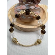Smokey Quartz/Clear Quartz Bracelet