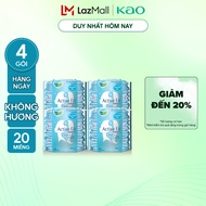Combo 4 Băng vệ sinh hàng ngày Laurier Active Fit mềm mịn khô thoáng 20 miếng