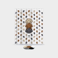 浴簾 - 貴賓犬圖案