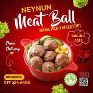 BEBOLA DAGING BAKSO MEAT BALL FROZEN NEYNUN Medium (50pcs) READY STOCK HALAL