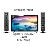 televisi Polytron digital 24 inch plus speaker