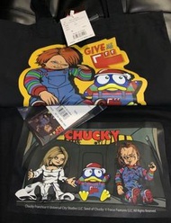 (限定) 日本娃鬼回魂 x DONKI 環保布袋 B款 CHUCKY 咕 cushion 攬枕 環球影城 Bride of Chucky 娃鬼新娘 Tiffany 恰吉 Child's play m