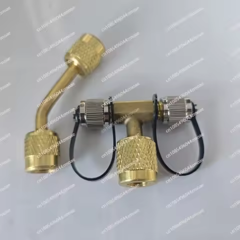 VGW Mini Three-Way Valve Vacuum Gauge, Vacuum Gauge Adapter for Refrigeration Vacuum System
