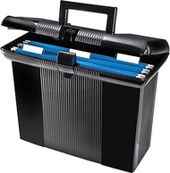 Pendaflex Portable File Box, Black, 11" H x 14" W x 6-1/2" D (41732)