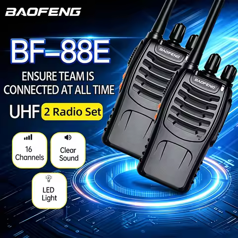 Baofeng BF 88E Upgrade BF888S PMR446 Walkie Talkie with 1500mAh Battery VOX Handsfree EU Legal Licen