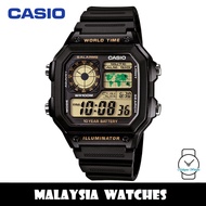 Casio AE-1200WH-1B Youth Digital 10 Years Battery Life Black Resin Watch AE1200 AE1200WH AE1200WH-1B