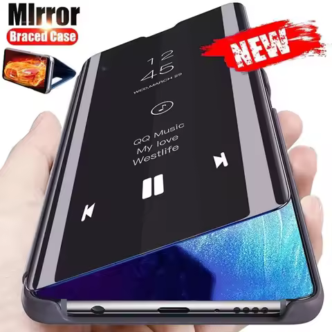 Smart Mirror Flip Case For Xiaomi Redmi 14C 13C 12C 10C 9C 9A 8A A1 A2 Plus Redmi K60 K50 K40 Pro Ma