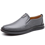 VV-AG0091 Wireless Soft Leather Men's Shoes, Lightweight Men's Office Loafers - 4 Color Options