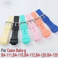 Solid Color Sport Strap Replacement Bracelet Band For Casio BABY-G BA-110 BA-112 BA111 BA110 Fashion Durable Silicone WatchBand