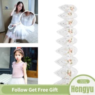 hengyu 1 Yard Floral Trim Ribbon  Rose Petal Shape Design Milk Fiber Material Comfortable to Use Bow