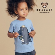 < 24H Shipping > Australia Huxbaby Blue Dinosaur Organic Cotton Short-Sleeved Top Children's Clothin