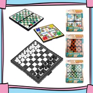 (Pocket Size) Mini Magnetic Chess, Draughts, Snake Ladder, Aeroplane Childhood Board Games Game Set 