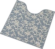 Senko URBAN802 Large Toilet Mat, Approx. 28.7 x 28.7 inches (73 x 73 cm), Blue, Made in Greece, Wash