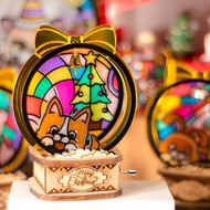 聖誕彩繪音樂盒-狗狗版【聖誕禮物】【客製化禮物】【聖誕禮盒】